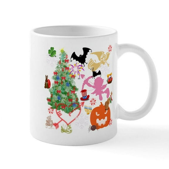 CafePress - All Seasons Mugs - 11 oz Ceramic Mug - Novelty Coffee Tea Cup