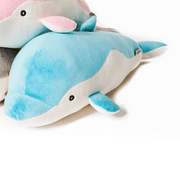 Scooshin Cute Ultra Soft 25" Dolphin Plush Stuffed Animal, Pillow Cushion - BLUE