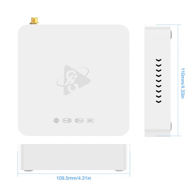 Smart TV Box para Android 11.0 con control remoto por voz 2.4G 8K WiFi6 BT5.4