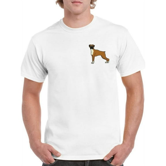 SPIdeals Mens Graphic Tee - Boxer Dog - Regular Fit 100% Cotton