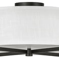 thumbnail image 5 of 19.5 Inch 51W 3 Led Medium Semi-Flush Mount-Black Finish-Off-White Shade Color Hinkley Lighting 41708Bk, 5 of 14