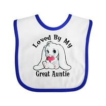 Inktastic Loved by My Great Auntie Bunny Rabbit Boys or Girls Baby Bib