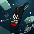 thumbnail image 3 of DistinctInk Tough Case for Apple iPhone 14 (6.1" Screen), Compatible with MagSafe Charging - Hi. I'm His Lawyer, 3 of 6