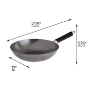 JOYCE CHEN Professional Series 12-Inch Carbon Steel Stir Fry Pan with Phenolic Handle