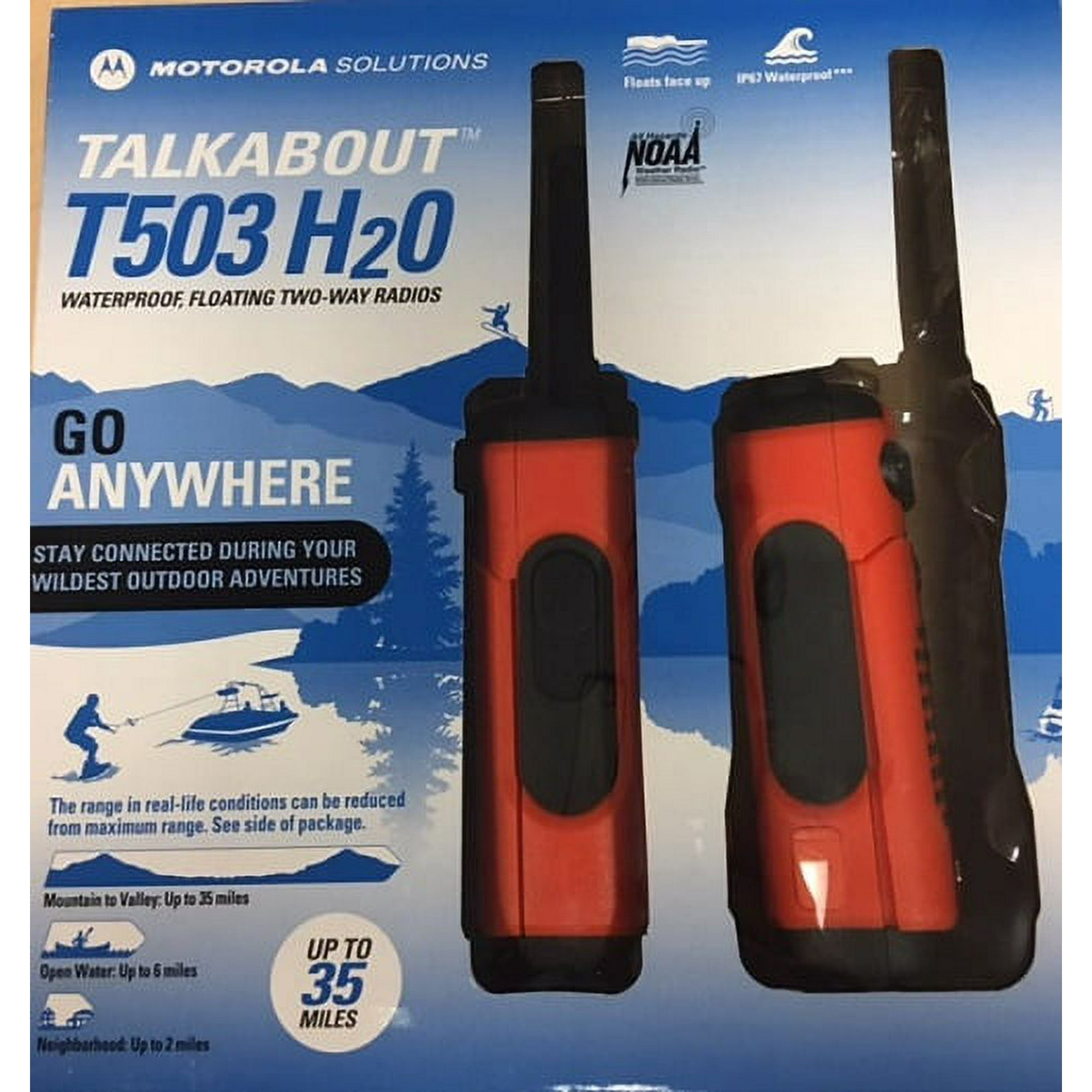 Motorola Talkabout T503 H20 Rechargeable 2-Way Radio (2 pack)