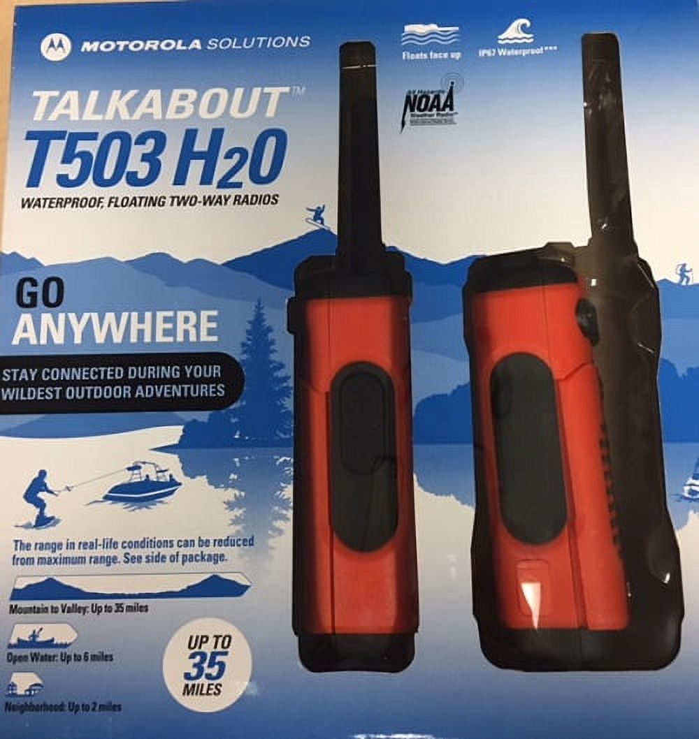 Motorola Talkabout T503 H20 Rechargeable 2-Way Radio (2 pack)