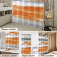 thumbnail image 4 of Bathroom Shower Curtain Modern Abstract Canvas Art Waterproof Shower Curtains with Hooks, Orange Gray Striped Bath Curtains Bathtub Curtain Home Decor 72x72in, 4 of 9