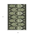 thumbnail image 3 of HomeRoots 587819 5 x 8 ft. Southwestern Washable Indoor & Outdoor Rectangle Area Rug, Olive Green & Artichoke Green, 3 of 5