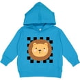thumbnail image 2 of Inktastic Lion Zoo Animal Checkered Toddler Hoodie, 2 of 4