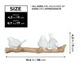 thumbnail image 2 of Accent Collection 3 Hook Cute Wall Hanger, White Birds Design, Unique Home Decor, 2 of 6
