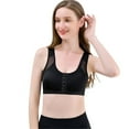 thumbnail image 2 of Baywell Women's Front Closure Lace Wireless Back Support Posture Bra Plus Size Black S, 2 of 6
