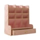 thumbnail image 2 of Organizador de bolígrafos de madera, organizador de escritorio, multifuncional, para oficina, con cajón. Rosa, 2 of 9