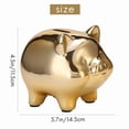 thumbnail image 5 of Ceramic Gold Pig Bank Cute Coin Bank Furnishings Lucky Pig Decoration,Gold Pig, 5 of 9