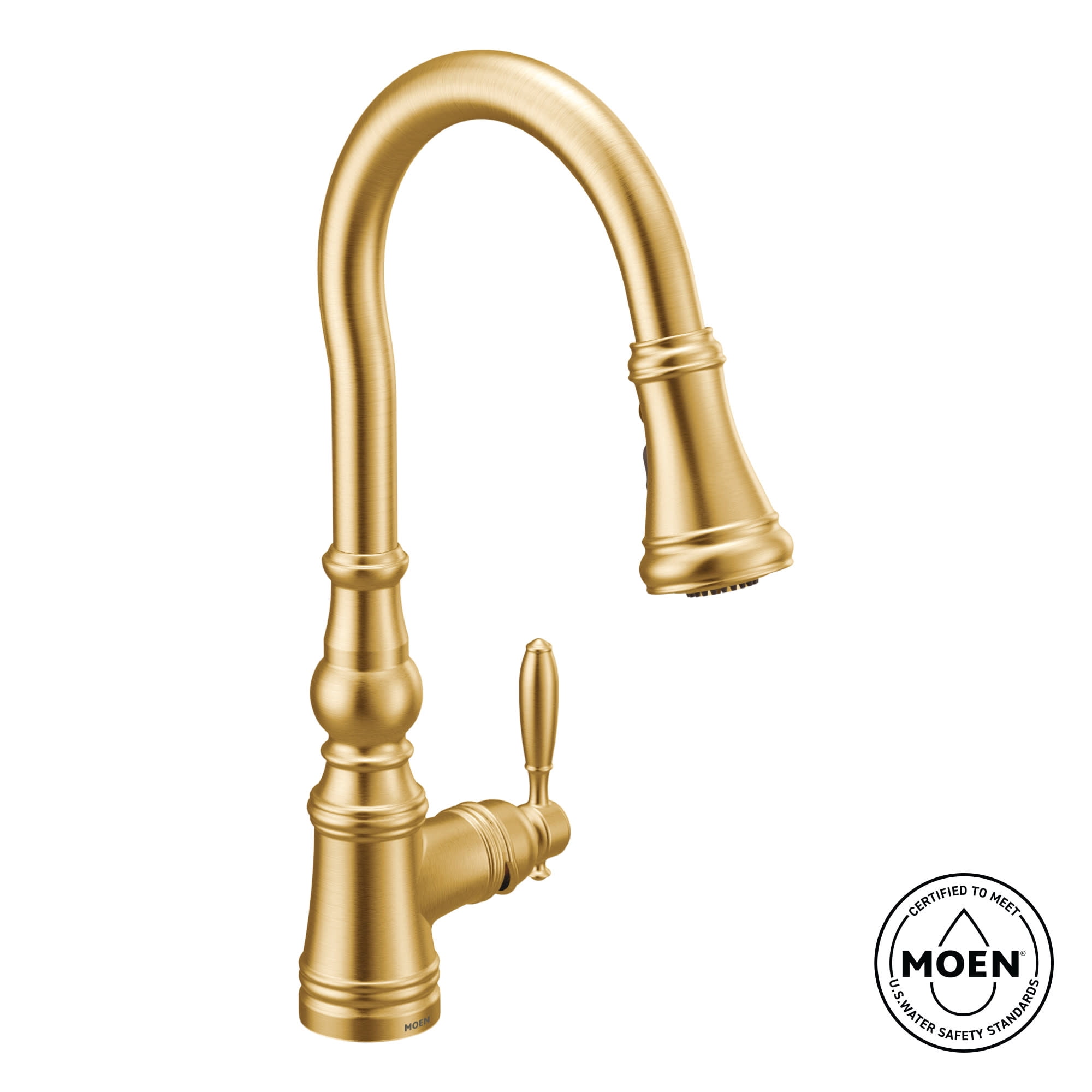 Moen S73004 Weymouth 1.5 GPM Single Hole Pull Down Kitchen Faucet - Chrome
