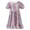 a-Pink11, variant on FINALGANG Girls Carnival Dress Kids Iridescent Rainbow Metallic Dress With Puff Short Sleeves Ruffled Hem Crewneck Party Dress For Holiday Casual Wear