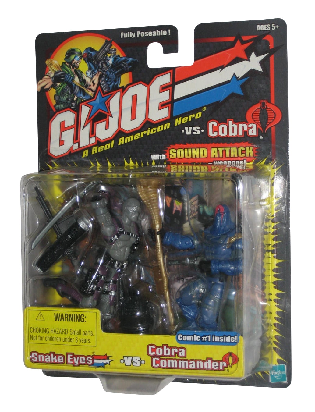 GI Joe Snake Eyes vs Cobra Commander Action Figure Pack Set