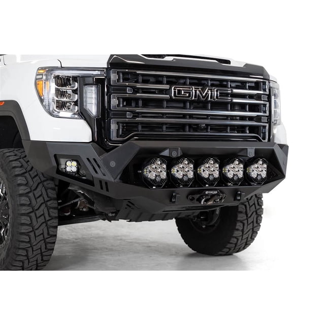 Addictive Desert Designs Bumper F460053500103 Bomber; One Piece Design; Direct-Fit; Mounting Hardware Included; Without Grille Guard; Without Winch Mount; Retains OE Tow Hooks