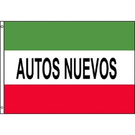 AUTOS NUEVOS New Cars Flag Automotive Advertising Banner Business Sign