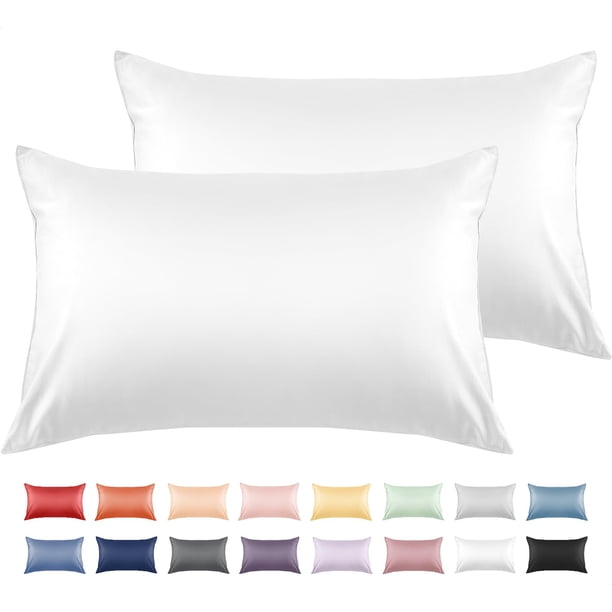 Funda de almohada para niños pequeños Warmstar, 100% algodón, 600 hilos, juego de 2 unidades, color blanco