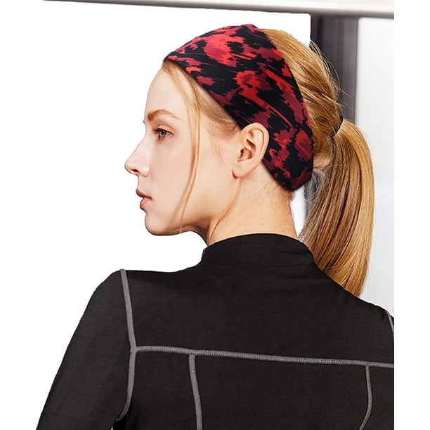 3 Pack Workout Headbands for Men Women Sweat Wicking Hair Bands
