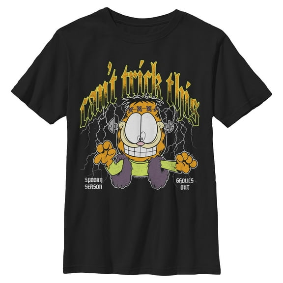 Boys Garfield Ghouls Out Can't Trick This T Shirt