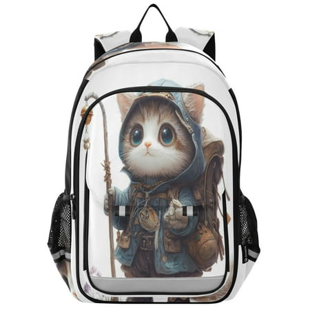 Backpack 12.9 *5.1 * 17.7 Inches Outing Backpack Shopping Backpack Travel Backpack Travelling Cat