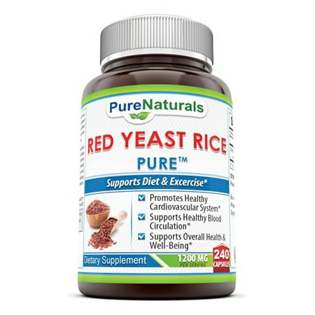 Pure Naturals Red Yeast Rice 600 mg 240 Capsules