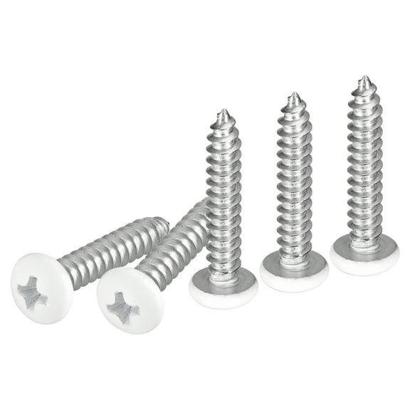 Uxcell #10x1" Silver Screws - 25Pack - 304 Stainless Steel Pan Head Phillips Screw