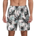 thumbnail image 2 of Picia Hawaii Palms pattern Mens Swim Trunks with Compression Liner Stretch Beach Shorts Quick Dry with Zipper Pockets No-Chafing Board Shorts-Medium, 2 of 9