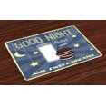 thumbnail image 1 of Ambesonne Saying Place Mats Set of 4, Biscuits and Milk, Standard Size, Multicolor, 1 of 4