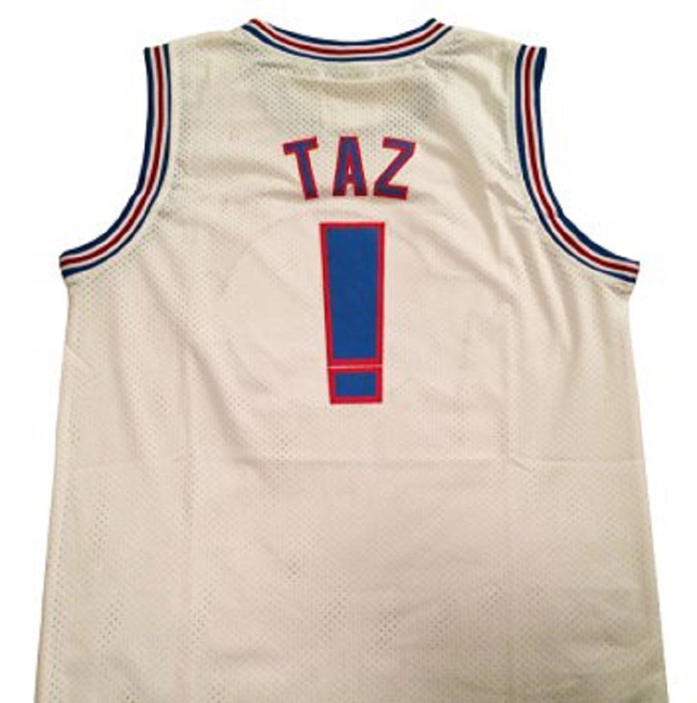 Space Jam Tune Squad Mens Basketball Jersey Black # Taz All Stitched 