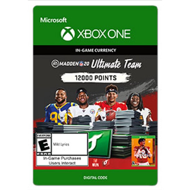 MADDEN NFL 20 ULTIMATE TEAM™ 12000 MADDEN POINTS - Xbox One [Digital] -  Walmart.com