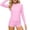Pink, variant on Umfun Children's 2 Piece Long Sleeve Solid Color Rash Guard Swimsuit Age 3-14 Years