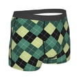 thumbnail image 3 of Fotbe Green Squares Men’s Total Support Pouch Boxer Briefs, X-Temp Cooling, Moisture-Wicking Underwear, Regular, Long-leg and Trunk-Small, 3 of 9