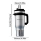 thumbnail image 2 of 40oz Insulated Tumbler With Handle Stainless Steel Iceberg Cup Large Capacity Straw Tumbler Car Travel Cold Cup Vacuum Insulated Water Bottle, 2 of 9