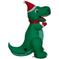 thumbnail image 4 of 4 ft T-Rex Christmas Airblown Yard Inflatable, Multicolor, by Holiday Time, 4 of 6