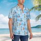 thumbnail image 3 of Fotbe Cartoon Rocket With Space Camisa Hawaiana para Hombre Unisex – Camisa Casual de Verano con Botones de Manga Corta de Algodón y Lino,X-Large, 3 of 7