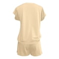 thumbnail image 6 of MSJUHEG 2 Piece Workout Sets for Women Workout Sets for Women Womens Pajama Sets Shorts Summer Set Pajama Sets Two Piece Short Set for Women 2 Piece Sets for Women Summer Khaki S, 6 of 9