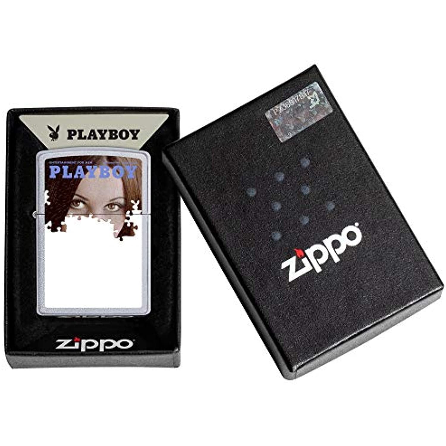 Zippo Playboy Cover September 1971 Pocket Lighter, Satin Chrome, One Size (205-CI011199)