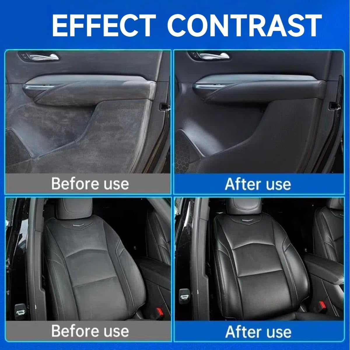 Glodway Leather Cleaner Foam Spray Car Interior Care,Odor Eliminator with Brush,21.98 oz
