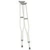 Carex Aluminum Adult and Senior Crutches, 5'2-5'10, Lightweight and Height Adjustable, Silver