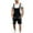 Black, variant on cllios Mens Denim Bib Overall Shorts Above Knee Length Rompers Walk Dungaree Jumpsuit Relaxed Fit