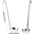 thumbnail image 4 of 3 Pieces Stainless Steel Ladle Soup Handle Ladle with Pouring Rim for Kitchen Cooking Soup Sauce (2 oz), 4 of 5