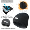 thumbnail image 2 of ACCEHUT 3M Thinsulate Waterproof Beanie Hat - Winter Knit Cap, Grey, 1-Pack (Adult), 2 of 5