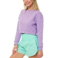 thumbnail image 4 of MixMatchy Women's Cropped Fleece Long Sleeve Crewneck Sweatshirt Crop Tops, 4 of 5