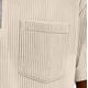 thumbnail image 3 of Blusa y camisa de manga corta con cuello vuelto para hombre, color liso, informal, con solapa, cierre de cremallera en un cuarto y bolsillo en el pecho, camisa de manga corta con solapa, tops para hom, 3 of 4