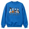 thumbnail image 4 of Halloween Long Sleeve Shirts for Women Graphic Tees Spooky Pumpkin Sweatshirt Crewneck Novelty Funny Pullover 2026 Fall Tshirts(C_Blue,XXL), 4 of 4