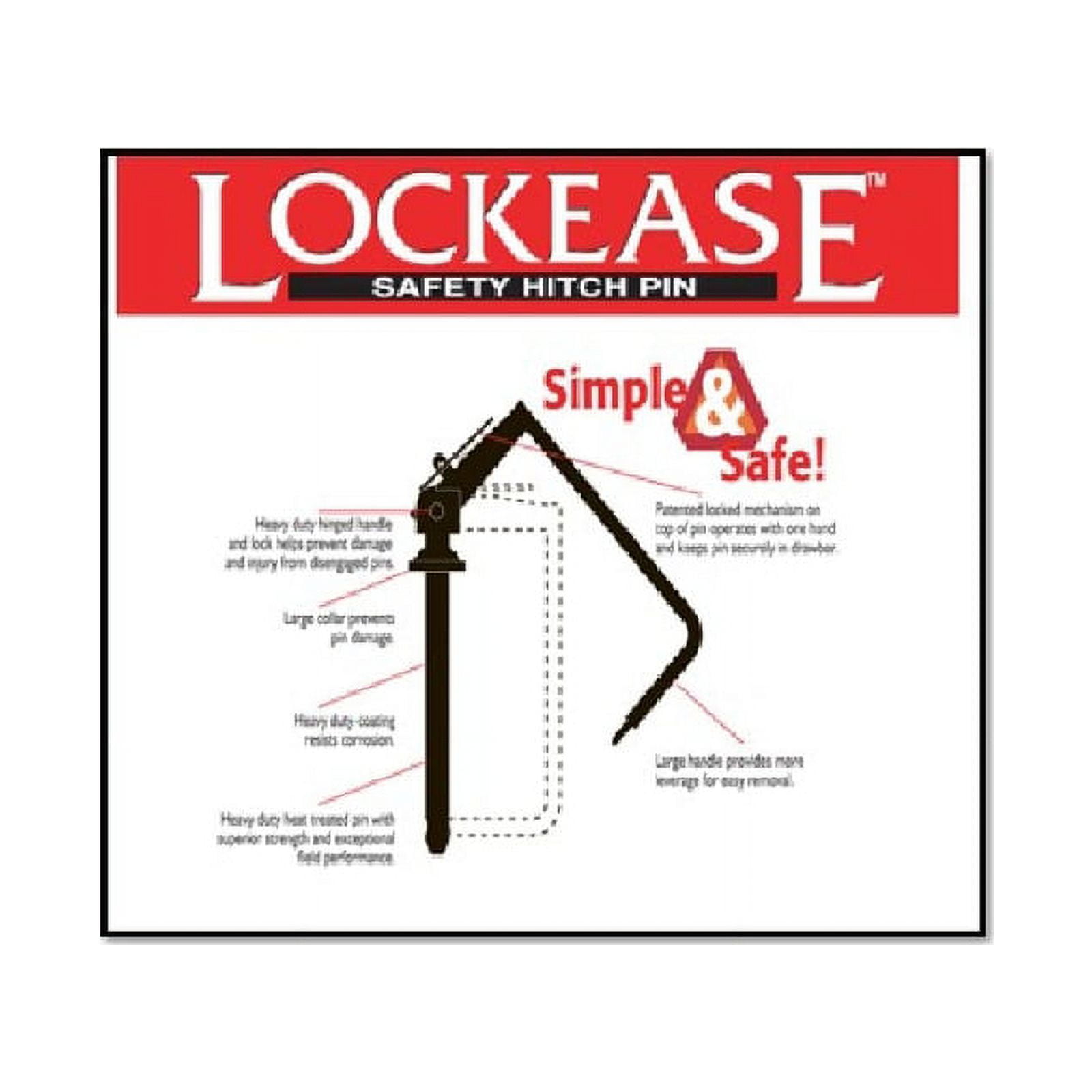 DOUBLE HH MFG 1-1/2x8 Lock Hitch Pin 80210