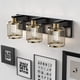 thumbnail image 5 of PHIXART Lámpara de tocador de baño 3 luces Accesorios de iluminación sobre espejo Lámparas de tocador de 20 pulgadas Bronce Diseño de linterna de malla vintage Lámpara de pared con casquillo base E26, 5 of 5