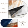thumbnail image 6 of 4'x6' Area Rugs, Navy Blue Burnt Orange Indoor Outdoor Area Rug for Living Room Bedroom, Geometric Abstract Contemporary Washable Bathroom Rugs Kitchen Floor Carpet Mats Home Decor Aesthetic, 6 of 8